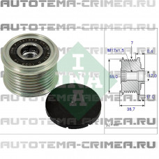 Шкив генератора nissan navaro  3.0 dci 7 ручьев m17 (535 0239 10)